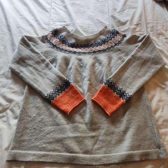 Women's sweater with Fair Isle details - Picture 1 of 2